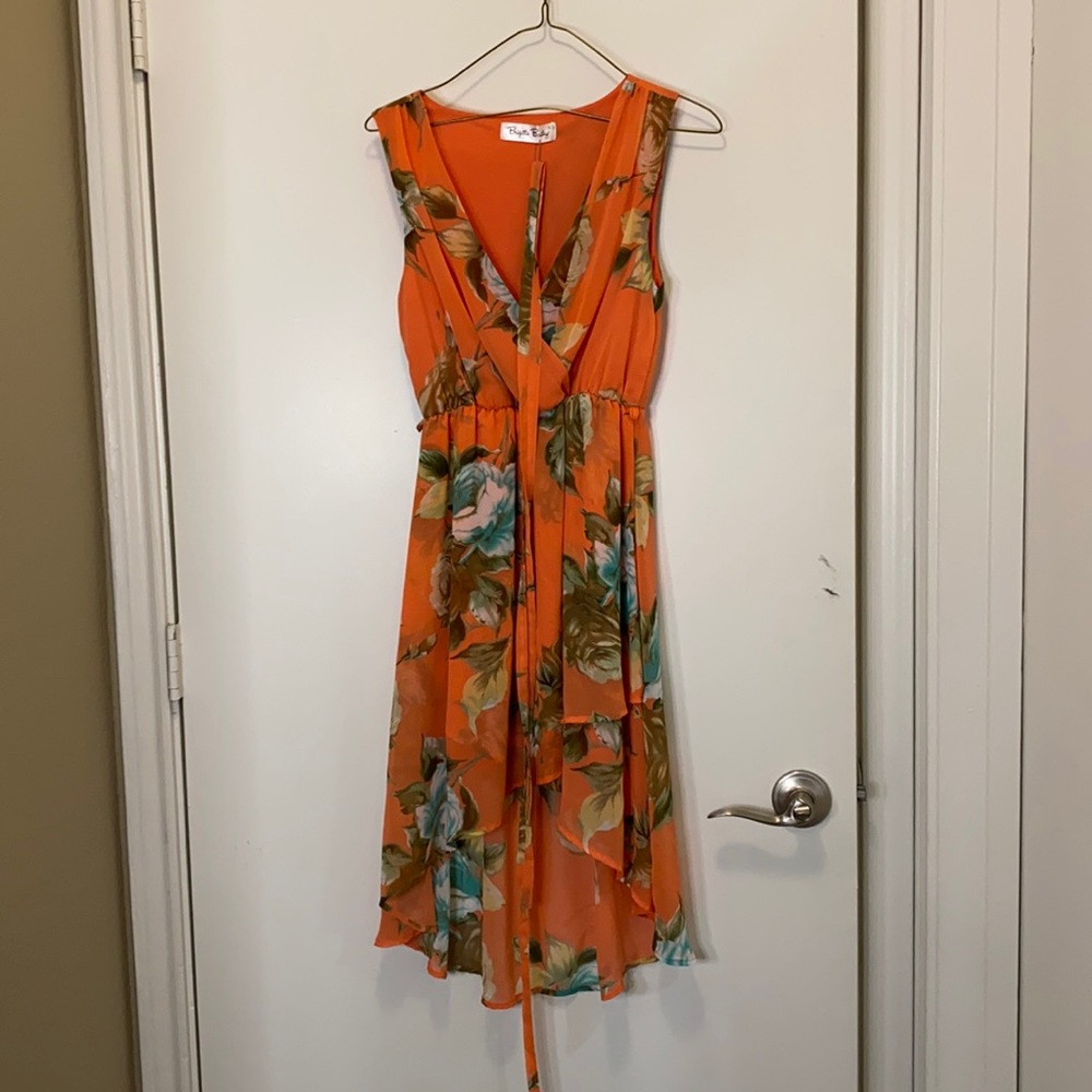 Brigitte Bailey peach high low dress!